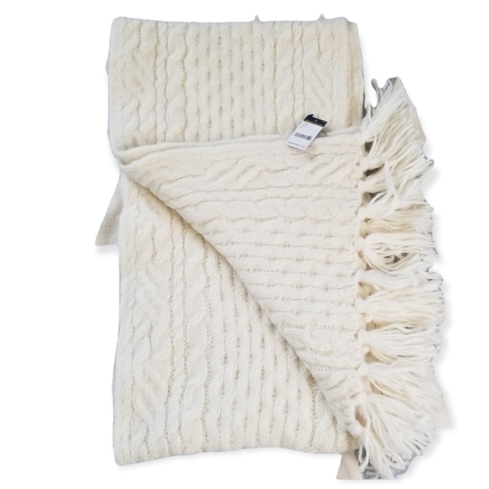 NWT Ralph Lauren Plush Alpaca Knit Scarf - Picture 1 of 5